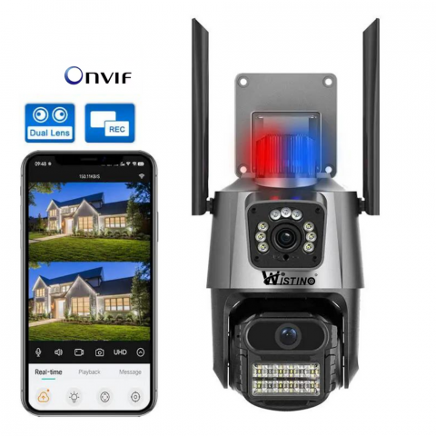 Camera de supraveghere WIFI 8K, zoom 8x, 2 lentile, Control din aplicatie, Urmarire automata, Rezistenta la apa IP66 G900 [5]