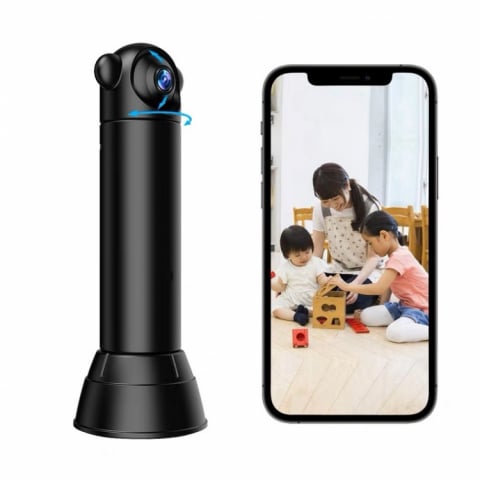 PC, Periferice & Software - CAMERA VIDEO MINI, 1080P WIFI CU TELECOMANDA 360°