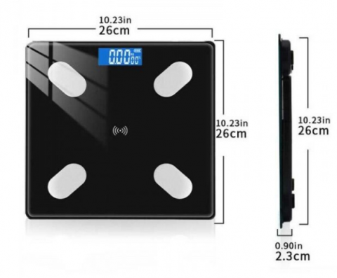 Cântar Bluetooth cu Analiză Corporală, 180 kg, Conectivitate Aplicație, Măsurători Precise, Andowl (Q-D001) [4]