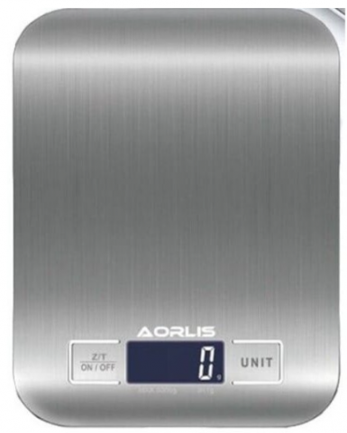 Casa, Gradina & Bricolaj - Cântar de Bucătărie Electronic, Oțel Inoxidabil, 5 kg, Multifuncțional și Rezistent la Apă, Aorlis (AO-78365)