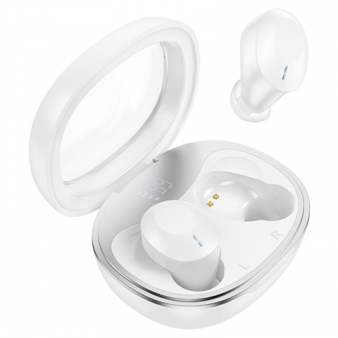 TV, Audio-Video & Foto - Casti Bluetooth TWS In Ear cu Carcasa Transparenta si Display Digital, Hoco (EQ3)
