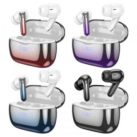 Casti Wireless, In Ear, Bluetooth 5.3, 320mAh, ANC+ENC, Hoco EQ16 Shine, Negru [10]