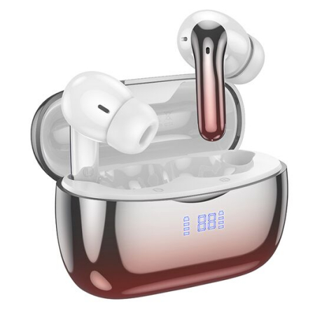 Casti Wireless - Casti Wireless, In Ear, Bluetooth 5.3, 320mAh, ANC+ENC, Hoco EQ16 Shine, Negru