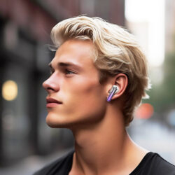 Casti Wireless, In Ear, Bluetooth 5.3, 320mAh, ANC+ENC, Hoco EQ16 Shine, Negru [2]
