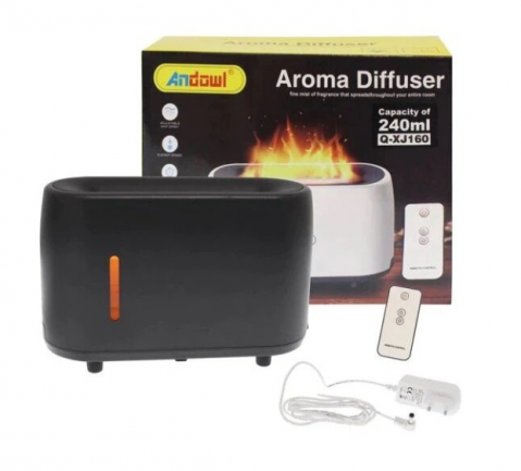  Difuzor de Aromaterapie și Umidificator – Capacitate 240ml, Proiecție LED Flacără, Temporizator și Telecomandă (Q-XJ160) [4]