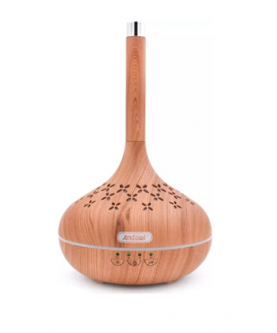 Articole wellness - Difuzor Umidificator Aromaterapie Andowl cu Timer, Lumină RGB, 400 ml, USB, Design Modern, Andowl (AN-100)