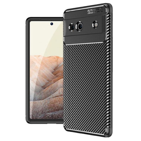 Huse Telefoane - Husa AutoFocus pentru Samsung S23 Ultra, Carbon Design, TPU, Negru (HA-S230)