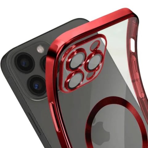 Telefoane mobile & accesorii - Husa Plating pentru iPhone 14, cu MagSafe, ElectroEdge, (ME-140)