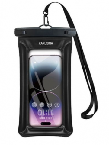 Huse Telefoane Apple - Husa subacvatica, Waterproof, Universala, pentru telefon, BLACK, Kakusiga (IPX8)