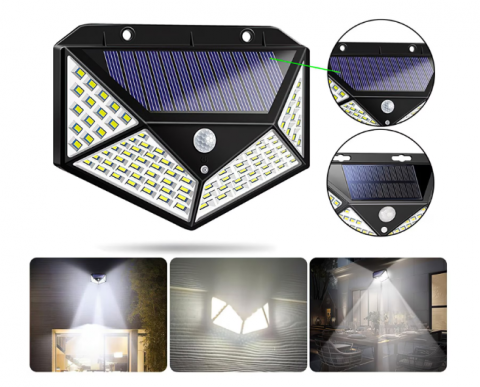 Lampa cu Incarcare Solara si Senzor de Miscare, 114 LED, RoodTrade (SX18-083) [2]