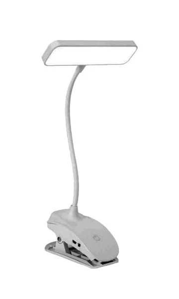 Corpuri de iluminat interior - Lampa de birou LED, alba, 3 trepte intensitate, 300 lumeni, lumina neutra, IP20, cablu alimentare USB, acumulator 800mAh, dimabila