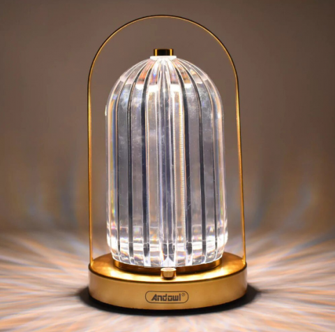 Lampă de Masă cu Design Modern de Cristal, LED, Andowl (Q-LED33) [1]