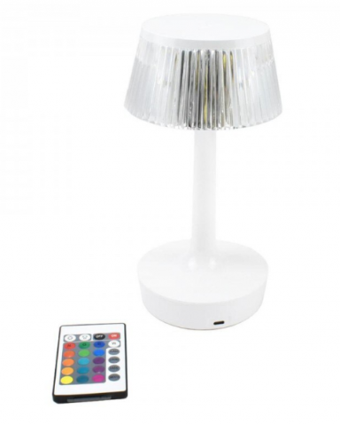 Corpuri de iluminat interior - Lampă de Masă RGB cu Design Modern de Cristal, LED, Control prin Telecomandă, Andowl (Q-TL153)
