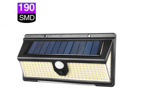 Lampa Solară de Perete cu Senzor de Mișcare și 190 SMD LED (RD-C106) [2]