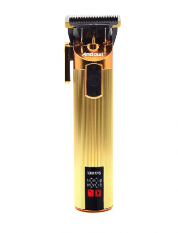 Articole Hair Styling - Mașină de Tuns Reîncărcabilă, Display LED, Lamă din Oțel Inoxidabil, 4 Capete, Auriu, Andowl (LF808V)