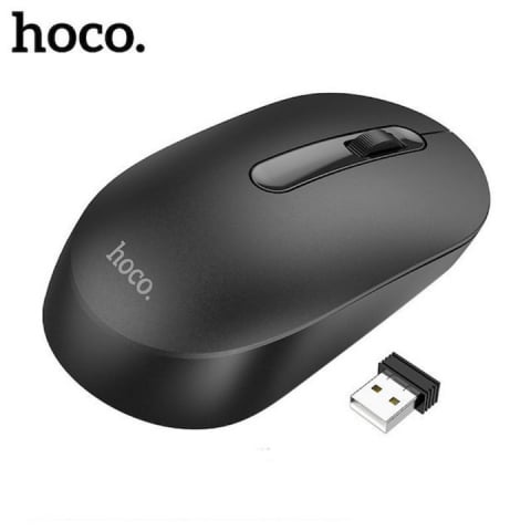 Mouse - Mouse Fara Fir, Wireless Hoco GM14, Ultrausor, Conexiune 2.4Ghz, Optic, Silentios Negru