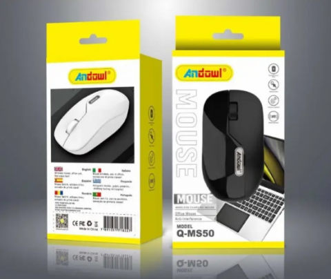 Mouse Wireless cu Senzor Optic, 2.4GHz, Distanta 10m, Ideal pentru Birou, Andowl (Q-MS50) [2]