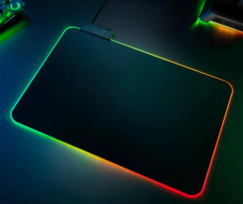 Mousepad RGB Iluminat pentru Gaming, Antiderapant, 250x300x4 mm, Control Tactil și Alimentare USB, Andowl (Q-R20) [1]