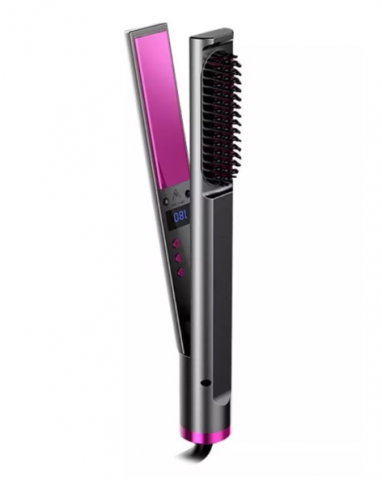 Articole Hair Styling - Placă Îndreptat Părul Aorlis 3-in-1 cu Ioni Negativi, Ondulator Rapid și Perie Inclusă – 60W, Aorlis (AO-50024)