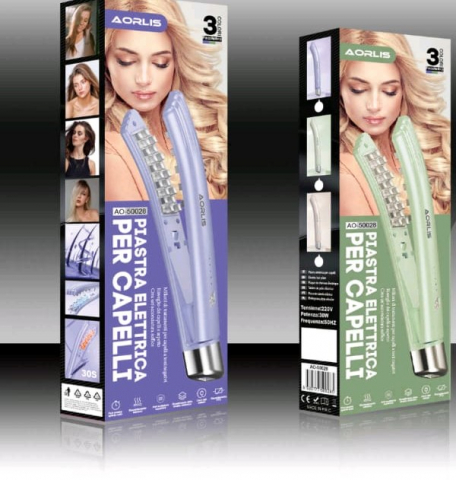 Articole Hair Styling - Placă pentru Creponat Părul, Termostat Integrat, Nano Ceramică, Încălzire Rapidă, 220°C, Aorlis (AO-50028)