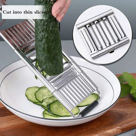 Răzătoare Manuală, cu 4 Lame, din Inox, pentru Tăiat Legume și Fructe, Aorlis (AO-78330) [5]