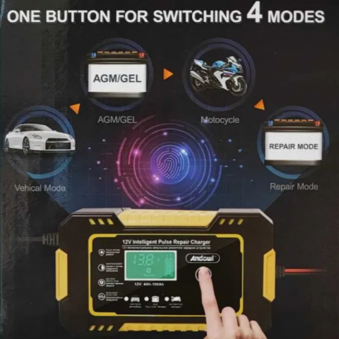 Redresor Automat pentru Baterii Auto 12V/5Amp, Inteligent, cu Funcție de Reparare și Siguranță, Andowl (Q-DP1520) [3]