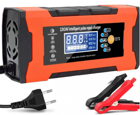 Auto & Moto -  Redresor Inteligent pentru Baterii Auto, 12V 150Ah, 24V 100Ah, 90W, Încărcător, Mentenanță și Reparație Andowl (Q-DP672)