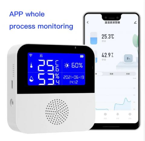 Senzor Inteligent WiFi de Temperatură și Umiditate, Ecran LCD 2.9 inch, Andowl (Q-WD01) [2]