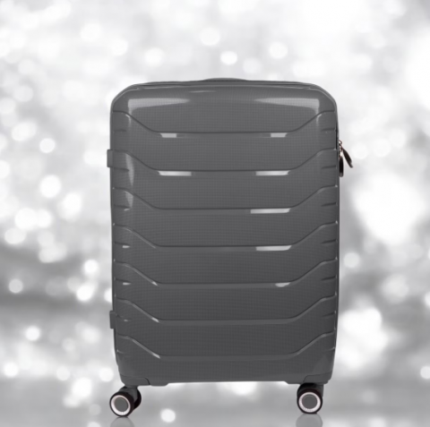 Set Trolere Voiaj, 4 Piese (35l, 43l, 70l, 105l), StowAway, 4 Roti Duble 360 Grade, Detasabile, PP, Inchidere Cifru, Negru, Gri, Naimeed D5967 [2]
