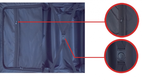 Set Trolere Voiaj, 4 Piese (35l, 43l, 70l, 105l), StowAway, 4 Roti Duble 360 Grade, Detasabile, PP, Inchidere Cifru, Negru, Gri, Naimeed D5967 [16]