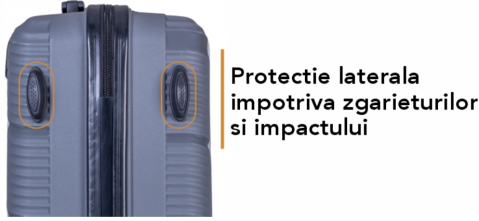 Set Trolere Voiaj, 4 Piese (35l, 43l, 70l, 105l), StowAway, 4 Roti Duble 360 Grade, Detasabile, PP, Inchidere Cifru, Negru, Gri, Naimeed D5967 [17]