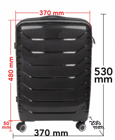 Set Trolere Voiaj, 4 Piese (35l, 43l, 70l, 105l), StowAway, 4 Roti Duble 360 Grade, Detasabile, PP, Inchidere Cifru, Negru, Gri, Naimeed D5967 [5]