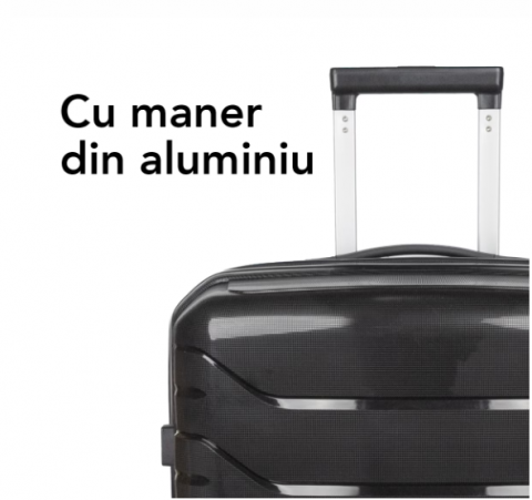 Set Trolere Voiaj, 4 Piese (35l, 43l, 70l, 105l), StowAway, 4 Roti Duble 360 Grade, Detasabile, PP, Inchidere Cifru, Negru, Gri, Naimeed D5967 [17]