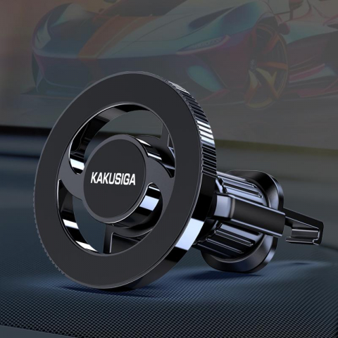Suport auto Kaku KSC-1164, magnetic ventilatie, rotatie 360°, sistem PullClip, inel magnetic [7]