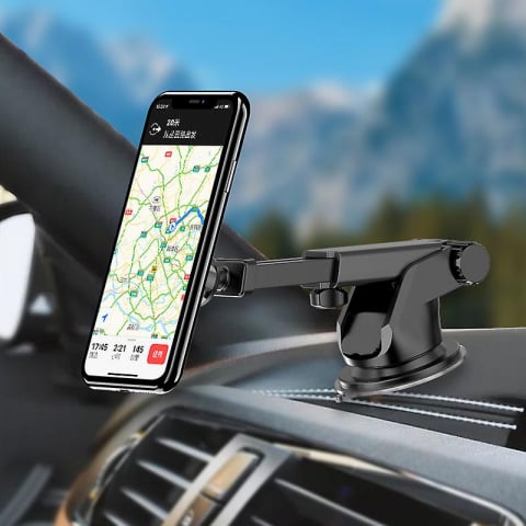 Suport Auto Magnetic, prindere ventuza, brat extensibil, 360 grade, Negru, KAKUSIGA [1]