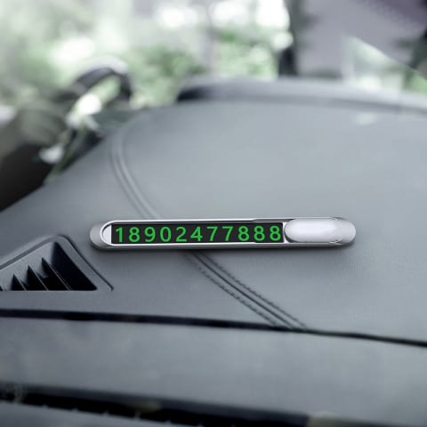 Suport Număr de telefon pentru masina, Cifre verzi vizibile, Metal, Kaku KSC-1487, parcare temporara [1]
