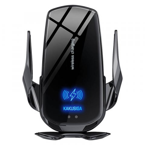 Telefoane mobile & accesorii - Suport pentru masina cu incarcare wireless 15W pentru KAKUSIGA Air Grille KSC-795 negru