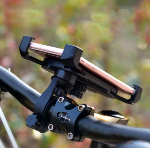 Suport Telefon Pentru Bicicleta/Motocicleta, Reglare La 360°, ABS, 4-6.5", KOUVOLSEN, Negru (ZM-014) [4]