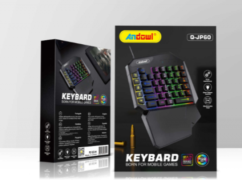 Tastatură Gaming RGB, Compactă cu Iluminare LED și 35 de Taste, Andowl (Q-JP60) [3]