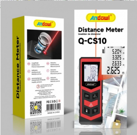 Telemetru, Laser Digital Profesional, 30M-100M, Precizie Înalta, Multiple Funcții, Baterie Reîncărcabilă, Andowl (Q-CS10) [1]
