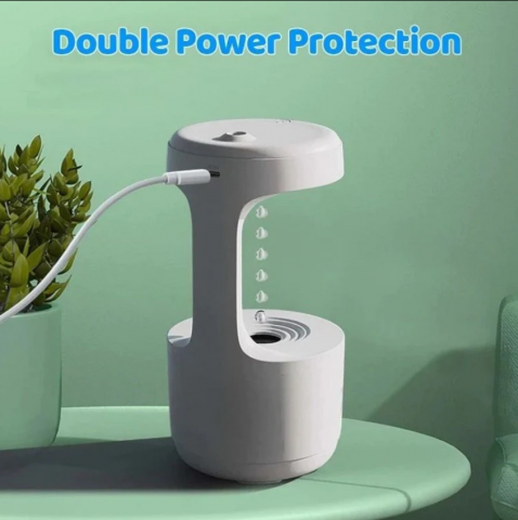 ​​​​​​​Umidificator Anti-Gravity IMA Trend, Difuzor Aromaterapie cu Afișaj LED, Lumină Ambientală, Rezervor 800ml, Operare Silențioasă 8h, Oprire Automată, Alimentare USB, Alb, ANDOWL (Q-LV001) [2]