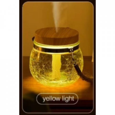 Umidificator USB din sticlă, Difuzor de Arome și Lumină Ambientală RGB, 400 ml, Design Modern și Compact [1]