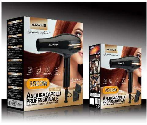 Articole Hair Styling - Uscător de păr profesional Aorlis AO-49969 3000W, Design Ergonomic