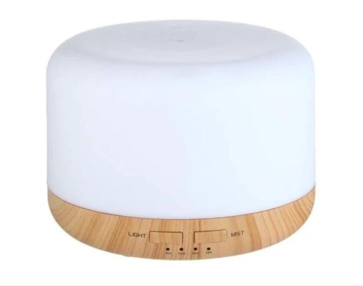 Difuzor Uleiuri Esențiale și Umidificator, Aromaterapie, 300ml, Lumini LED Multicolore, Design Stejar, Andowl Q-T62 [1]