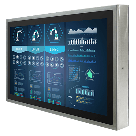 W24L100-SPA269 - Display cu șasiu PCAP din inox IP69K de 23,8 inch [2]