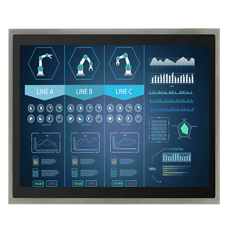 Display-uri Industriale - R10L100-SPT269 - Display cu șasiu PCAP din inox IP69K de 10,4 inch
