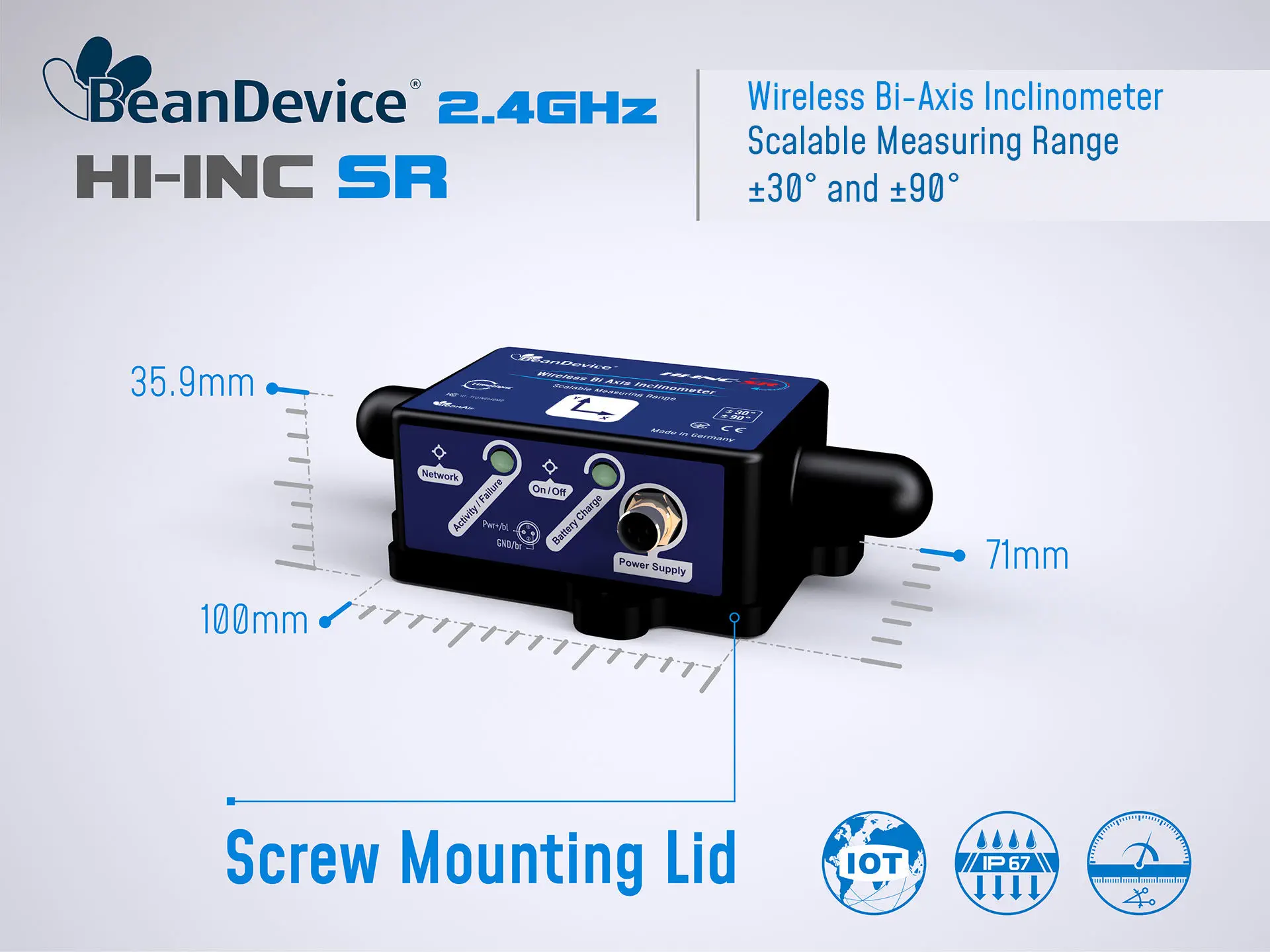 Inclinometru BeanDevice 2.4GHz HI-Inc [3]