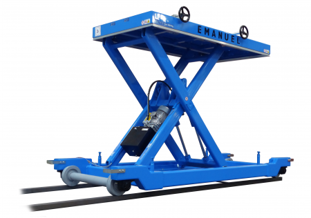 Utilaje feroviare - Platformă de ridicare cu boghiuri CSF - IndustrialMAG