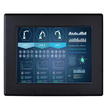 Display-uri Industriale - R10L100-PMT2OD - Display cu montare pe panou tactil rezistiv de 10,4 inch