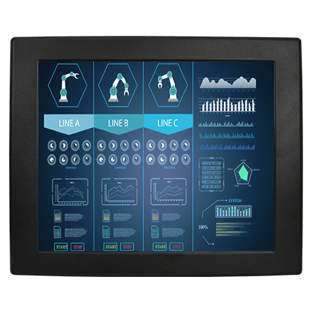Display-uri Industriale - R19L300-IPM2TR - Display transflectiv IP65 frontal de 19 inch